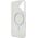 Guess Guess GUHMP16SHFGERET iPhone 16 6.1" przeźroczysty/transparent hardcase IML Glitter Circle MagSafe