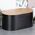 Chlebak Vilde Chlebak na Pieczywo Chleb z Deską Czarny Metalowy VILDE 34 x 18,5 x 15,5 cm
