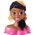 Sparkle Girlz SPARKLE GIRLZ styling head, dark haired doll, 100499