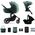 Wózek KinderKraft KINDERKRAFT stroller 3in1 PRIME 2 3IN1 MINK PRO DARK GREEN, KSPRIM02GRE300I