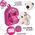 Perletti PERLETTI mini backpack with removable plush Paris puppies, 13080