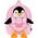 Perletti PERLETTI Mini backpack with removable plush Peggie penguin, 13078