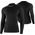 Brubeck LS1666M Bluza męska EXTREME MERINO czarny S