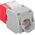 Goobay CAT 6A gniazdo Keystone RJ45, UTP, 500 MHz - Wersja kolorystyczna Czerwony