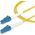 StarTech SPSMLCLC-OS2-1M kabel InfiniBand / światłowodowy LC LC/UPC Żółty