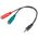 Kabel Lanberg Jack 3.5mm - Jack 3.5mm x2 0.2m czarny (AD-0023-BK)