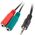 Kabel Lanberg Jack 3.5mm - Jack 3.5mm x2 0.2m czarny (AD-0023-BK)