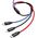 Kabel USB Baseus USB-A - USB-C + microUSB + Lightning 1.2 m Czarny (31567-uniw)