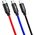 Kabel USB Baseus USB-A - USB-C + microUSB + Lightning 1.2 m Czarny (31567-uniw)
