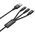 Kabel USB Unitek USB-A - USB-C + microUSB + Lightning 1.2 m Czarny (C14049BK)