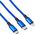 Kabel USB Akyga USB-A - USB-C + microUSB + Lightning 1.2 m Niebieski (AK-USB-27)