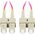 Lanberg PATCHCORD ŚWIATŁOWODOWY MM SC/UPC-SC/UPC DUPLEX 3.0MM OM4 50/125 LSZH 1M FIOLETOWY LANBERG