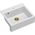 Zlewozmywak Quadron BILL 110 GraniteQ snow white/elementy złote