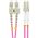 Lanberg Patchcord światłowodowy Lanberg MM LC/UPC-SC/UPC DUPLEX 3.0MM OM4 50/125 LSZH 1m fioletowy