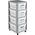 Curver CURVER REGAŁ INFINITY KD 4X10L AŻUROWY   /SZARY/BIAŁY
