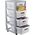 Curver CURVER REGAŁ INFINITY KD 4X10L AŻUROWY   /SZARY/BIAŁY
