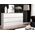 Topeshop Komoda 120cm szafka 6 szuflad malwa m6 biała (M6 120 BIEL 2X3)