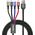 Kabel USB Baseus USB-A - USB-C + microUSB + 2x Lightning 1.2 m Czarny (CA1T4-A01)