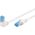 Goobay GOOBAY Patchcord S/FTP Kat. 6A Prosty / Kątowy 90 Biały 3m