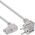 Kabel zasilający InLine InLine® Power cable, Schutzkontakt CEE7/7 angeled to 3pin IEC-C13 angeled, grey, 1.0m