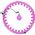 HMS HHW12 PLUS SIZE HULA HOP VIOLET Z WYPUSTKAMI I OBCIĄŻNIKIEM HMS