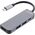 HUB USB InLine INLINE Multifunktions-HUB USB 3.2 Gen.1 2x USB-A 5Gbps HDMI 4K 30Hz USB Type-C PD 87W aluminium grau