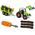 LeanToys Lean Toys Montavimo traktorius su priekaba medienai 43 cm