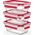 Emsa EMSA Clip&Close Glass Food Storage Box 3-pieces