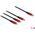Kabel USB Delock USB-A - USB-C + micro-B + Lightning 1 m Czarno-czerwony (86711)