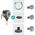 Gardena GARDENA patio hose box RollUp M, 20 meters, hose reel (grey/white, incl. cleaning syringe)