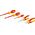 Bosch Bosch VDE tool set mixed, 5 pieces (red/yellow, side cutters, needle-nose pliers, 3 screwdrivers)