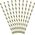 Party Deco Słomki papierowe do picia w paski, złote, 19,5cm, 10 szt. uniwersalny