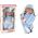 LeanToys Lalka Bobas 46 cm Niebieska Smoczek Kocyk Gwiazdka