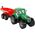 LeanToys Zielony Traktor z Czerwoną Przyczepką Napęd Frykcyjny