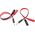 Kabel Mozos Jack 3.5mm - Jack 3.5mm x2 0.2m czerwony (ASM-1)