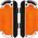 Lizard Skins naklejki na kontrolery Switch Joy-Con Tangerine