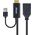 Adapter AV Akasa HDMI - DisplayPort + USB-A czarny (AK-CBHD24-25BK)