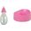 LeanToys Lalka Bobas Różowa Nocnik Siusia Pije Kokardka 24 cm