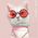 Nimmy iPhone 15 6.1" case pink/pink Glasses Cool Cat