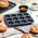 Triton Torta blacha na 12 mufinek Czarna Non-Stick 35 cm