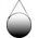 Uniglob HANGING MIRROR PERITO ROUND 80 CM BLACK