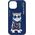 Nimmy case iPhone 15 6.1" blue/blue Glasses Cool Cat