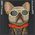Nimmy iPhone 15 Pro Max 6.7" Case Black Glasses Cool Dog
