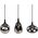 Lampa wisząca DELIGHT Trio Lumina 317000332 lampa wisząca zwis 3x40W E14 czarna