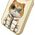 Nimmy iPhone 15 Pro 6.1" case khaki Cool&Cute 2.0 Cat