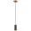 Lampa wisząca Globo Lampa wisząca Robby 57911HG do sypialni drewno grafitowa