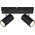 Lampa sufitowa Globo Sufitowa lampa reflektorowa Robby 57911-2B czarna chrom