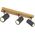 Lampa sufitowa Globo Lampa sufitowa Robby 57911-3G reflektorki grafitowe drewno