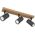 Lampa sufitowa Globo Lampa sufitowa Robby 57911-3G reflektorki grafitowe drewno