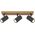 Lampa sufitowa Globo Lampa sufitowa Robby 57911-3G reflektorki grafitowe drewno